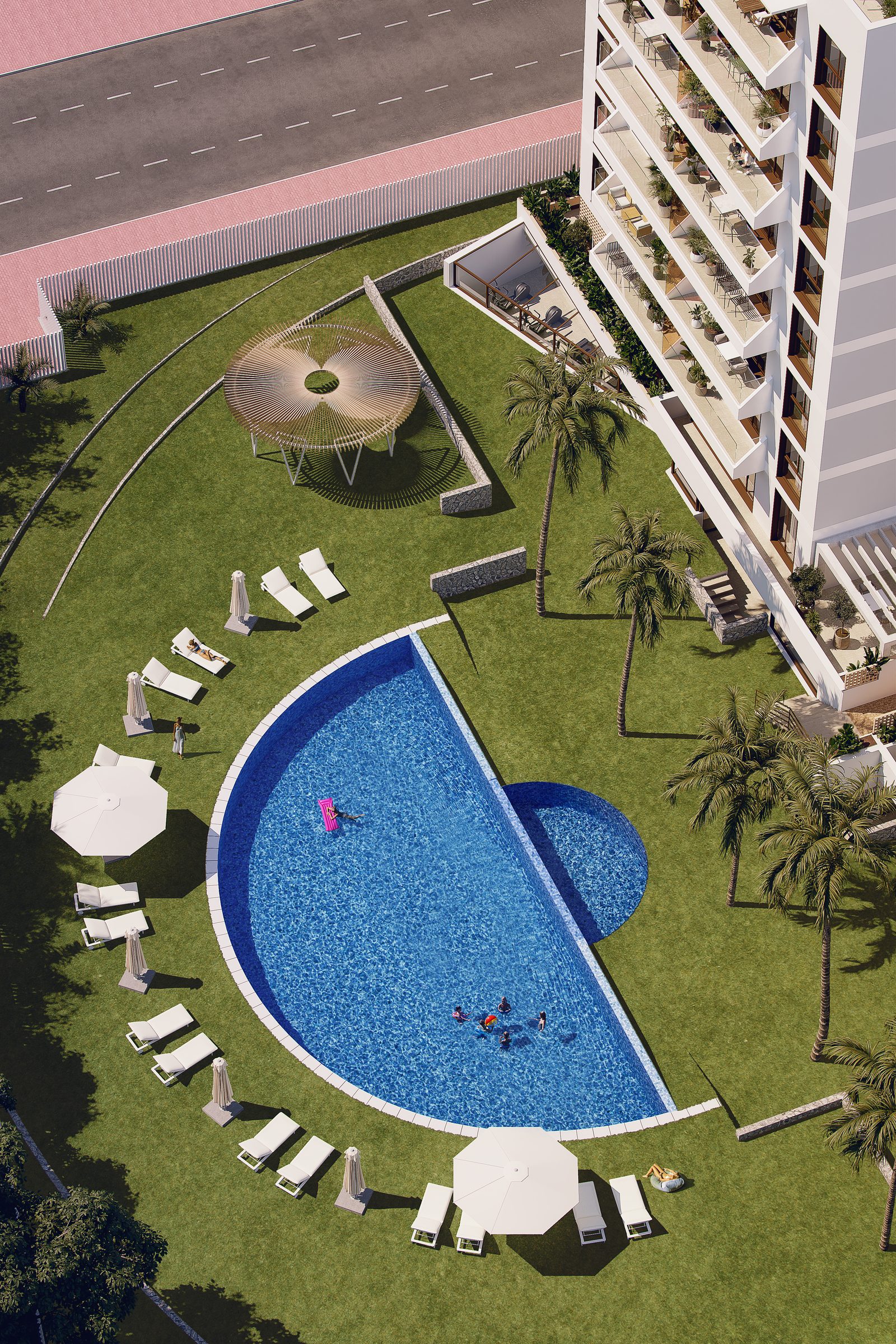 Dunara Towers building view with balconies